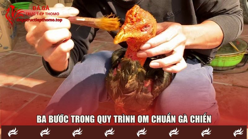 Ba bước trong quy trình om chuẩn gà chiến